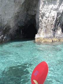 sea kayaking blue caves, zakynthos, ionian islands, greece